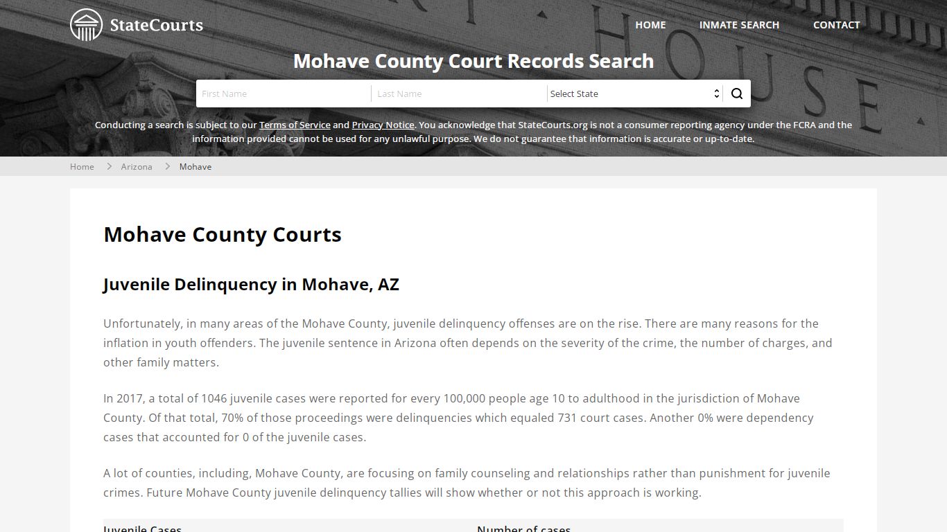 Mohave County, AZ Courts - Records & Cases - StateCourts